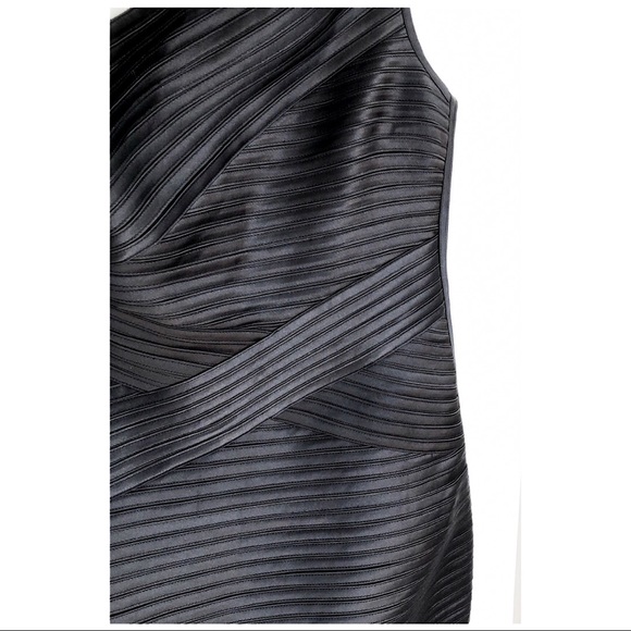 BCBG MaxAzria black bodycon one shoulder dress - Picture 4 of 8